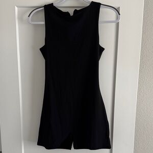 White Fox Black Sleeveless Romper